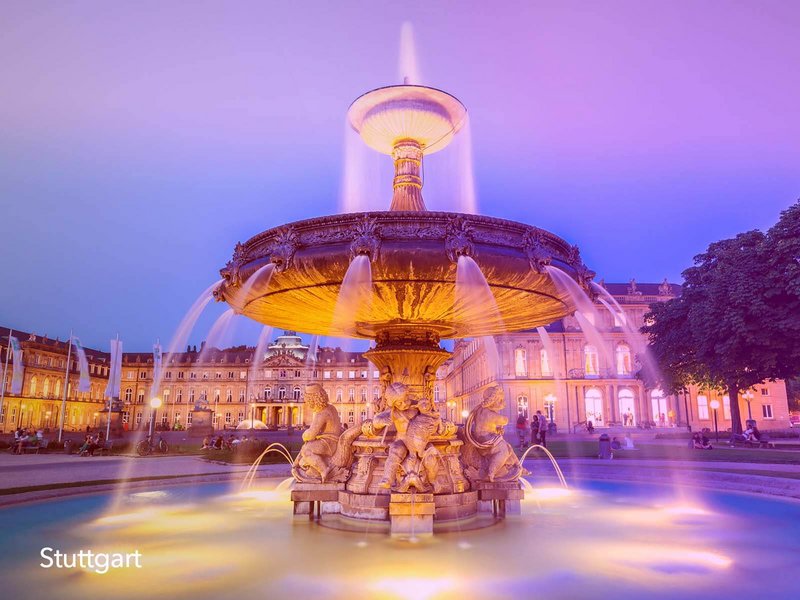 Brunnen am Schlossplatz Stuttgart