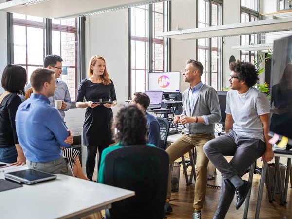 Working group, lively conversation